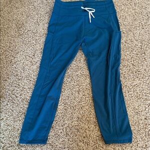 ZYIA Women's Blue Leggings with Drawstring & Pockets